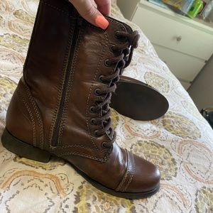 Steve Madden Brown Combat Boots